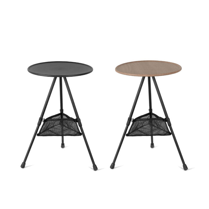 Modern Simplicity Aluminum Alloy ABS Round Foldable Outdoor Coffee Table 1-Tray Pocket Lamp Holder For Outdoor | Kalsten