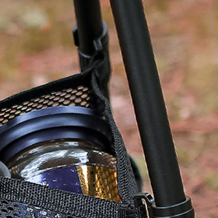 Modern Simplicity Aluminum Alloy ABS Round Foldable Outdoor Coffee Table 1-Tray Pocket Lamp Holder For Outdoor | Kalsten