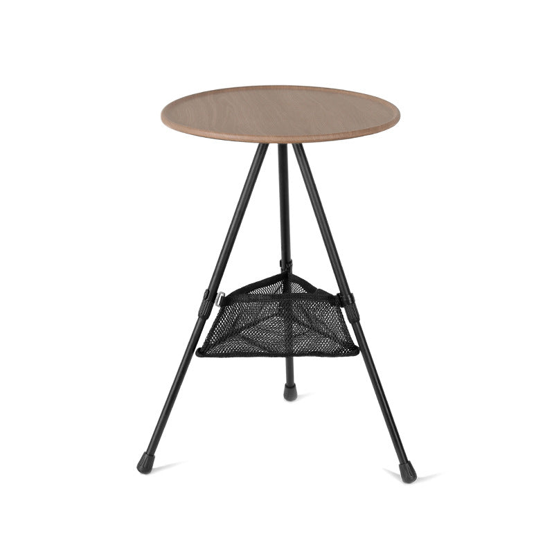 Modern Simplicity Aluminum Alloy ABS Round Foldable Outdoor Coffee Table 1-Tray Pocket Lamp Holder For Outdoor | Kalsten
