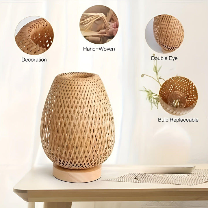 Aura Lamp - Bamboo USB-powered Table Lamp for the Bedroom | Kalsten