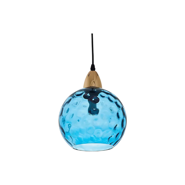 Pendant Light Ripple Glass 7.9 in Sphere Adjustable Dining Room Kitchen Hanging Ceiling Lamp Modern Nordic Minimalist Fixture | Kalsten