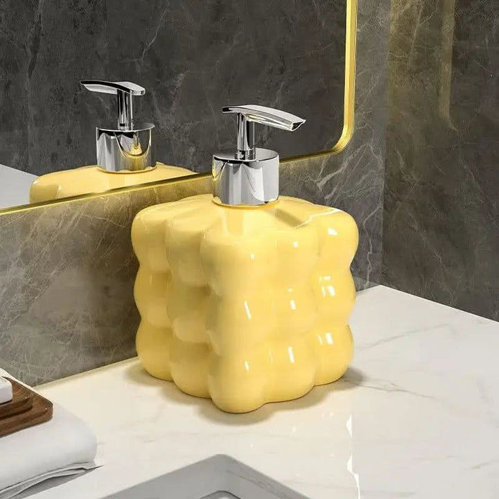 Kalsten | Ceramic Soap Dispenser with Bubble Design for Bathroom or Kitchen