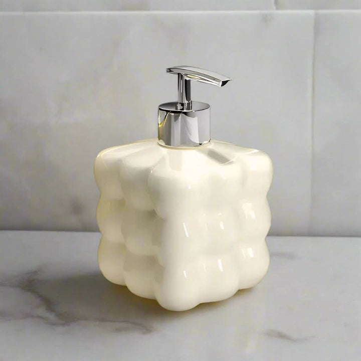 Kalsten | Ceramic Soap Dispenser with Bubble Design for Bathroom or Kitchen
