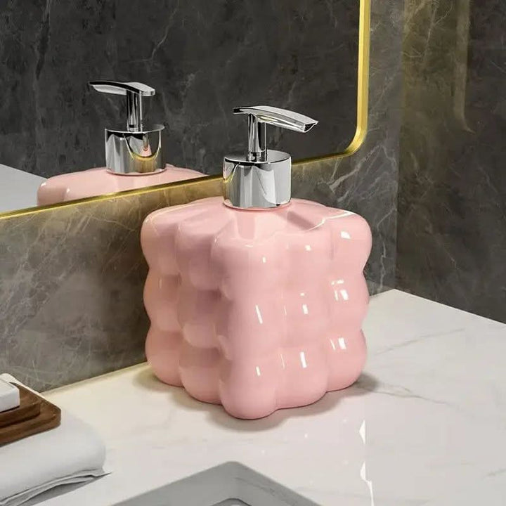 Kalsten | Ceramic Soap Dispenser with Bubble Design for Bathroom or Kitchen
