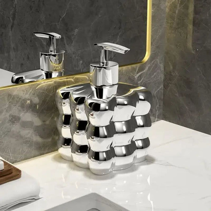 Kalsten | Ceramic Soap Dispenser with Bubble Design for Bathroom or Kitchen