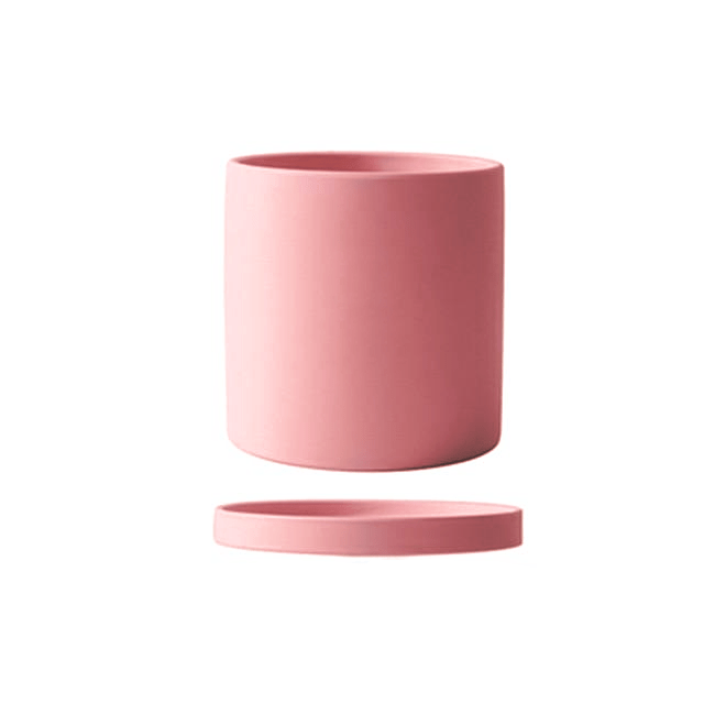 Kalsten | Elegant flowerpot made of ceramic with saucer