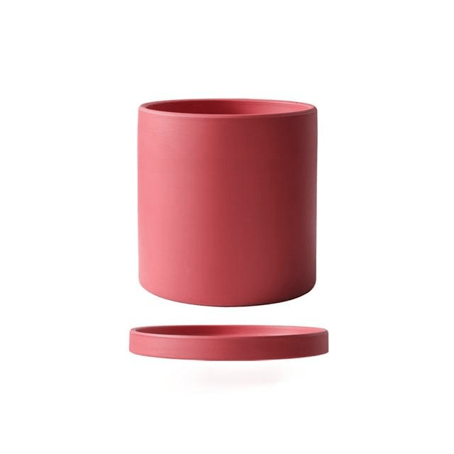 Kalsten | Elegant flowerpot made of ceramic with saucer