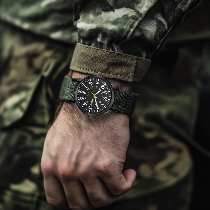 Kalsten | Men’s Rugged Outdoor Watch – Waterproof Military-Style Stainless Steel Timepiece