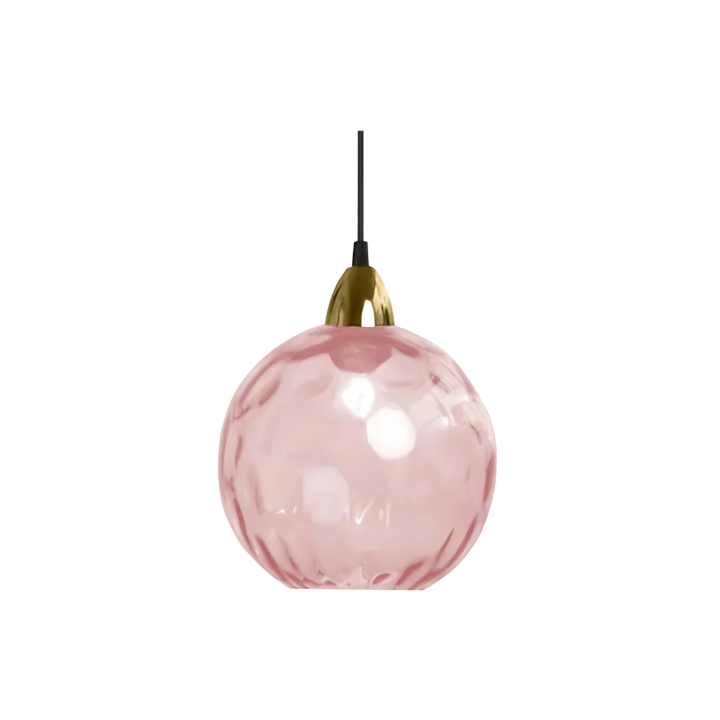 Pendant Light Ripple Glass 7.9 in Sphere Adjustable Dining Room Kitchen Hanging Ceiling Lamp Modern Nordic Minimalist Fixture | Kalsten