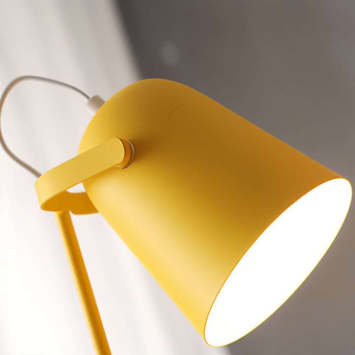 Macaron Desk Lamp – Nordic Yellow Adjustable Table Lamp for Reading & Study | Kalsten