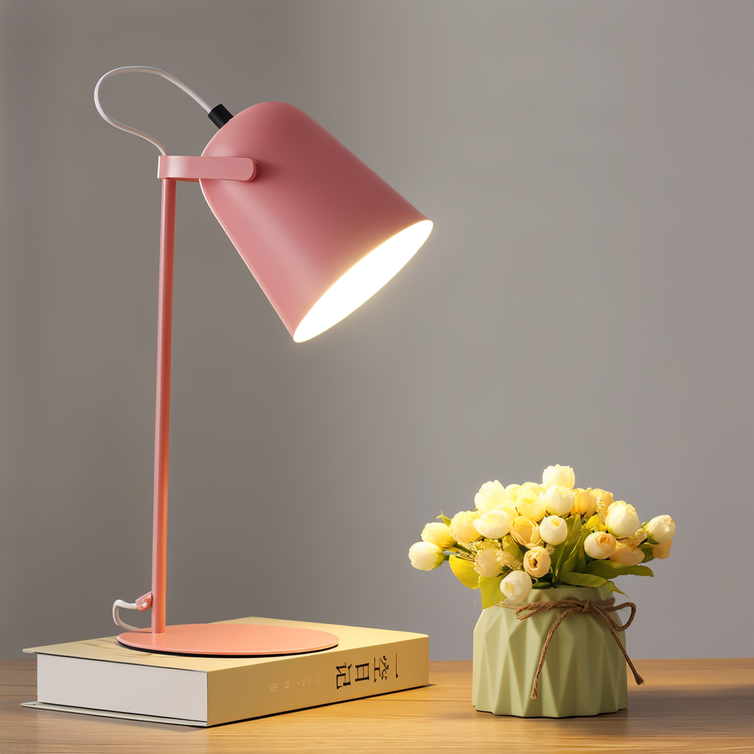 Macaron Desk Lamp – Nordic Yellow Adjustable Table Lamp for Reading & Study | Kalsten