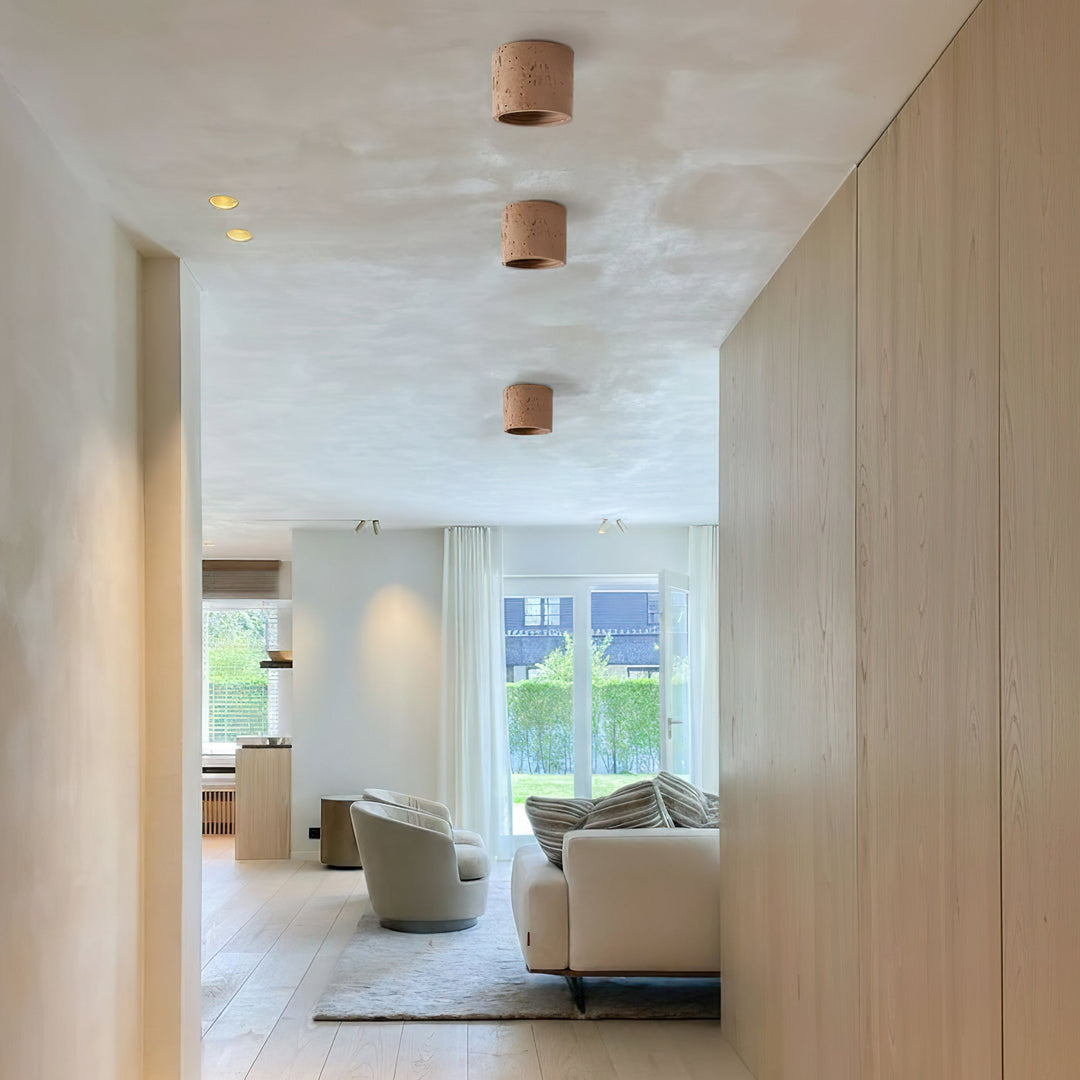 Ceiling Lamp Composite Material 5.5 in x 4.3 in Indoor Modern Dining Room Kitchen LED Fixture Set of 2 | Kalsten