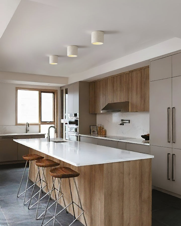 Ceiling Lamp Composite Material 5.5 in x 4.3 in Indoor Modern Dining Room Kitchen LED Fixture Set of 2 | Kalsten