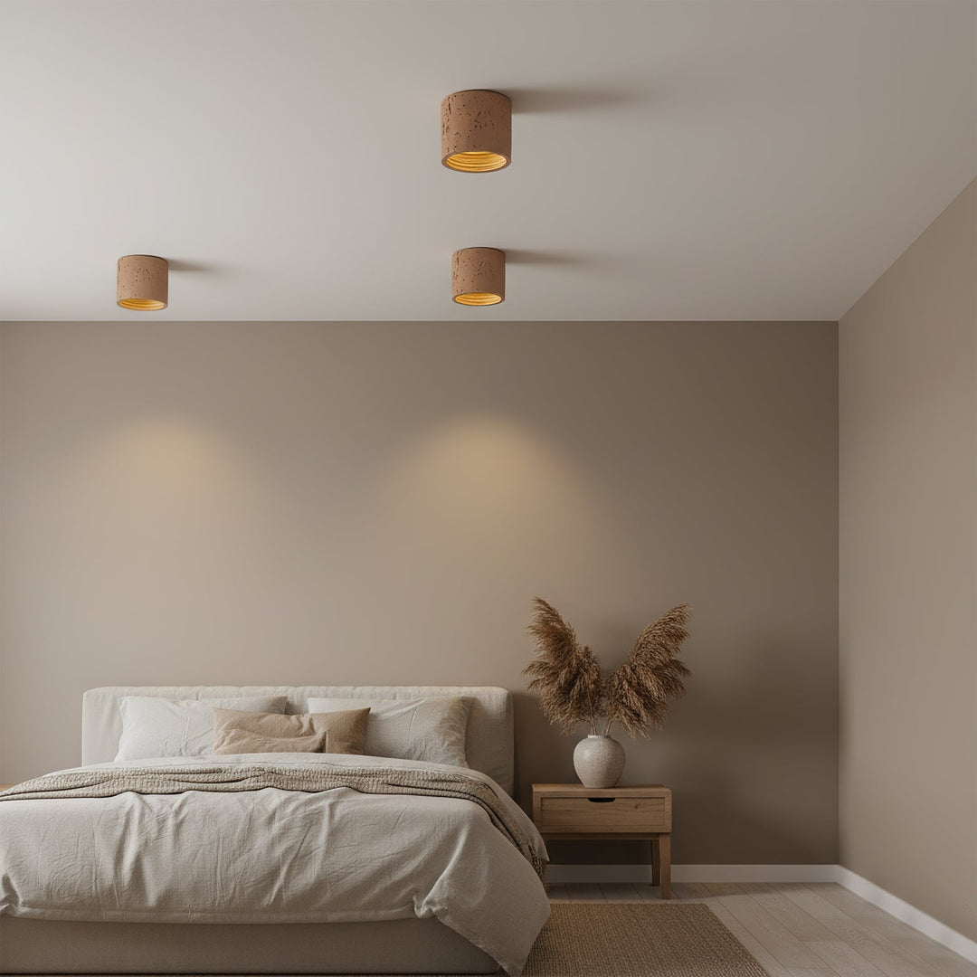 Ceiling Lamp Composite Material 5.5 in x 4.3 in Indoor Modern Dining Room Kitchen LED Fixture Set of 2 | Kalsten