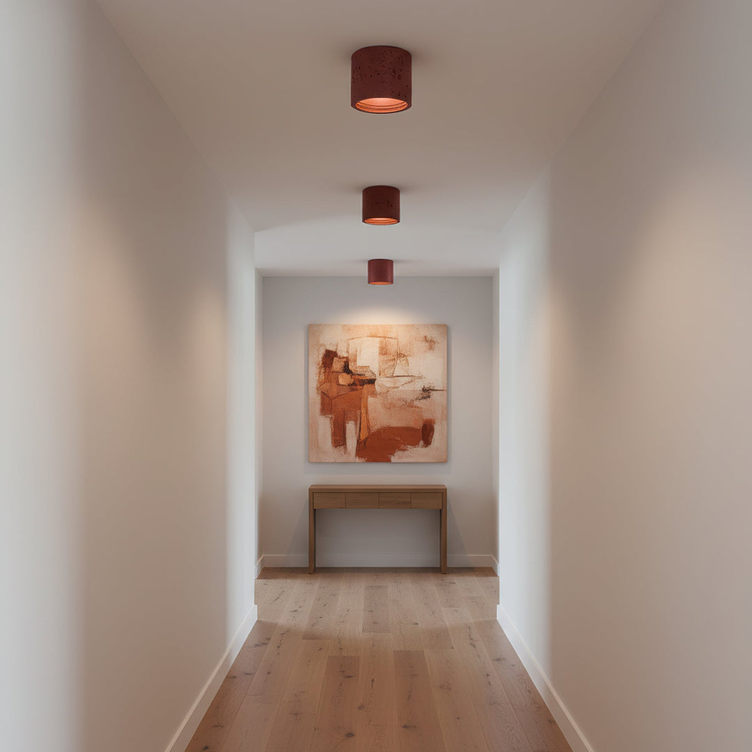Ceiling Lamp Composite Material 5.5 in x 4.3 in Indoor Modern Dining Room Kitchen LED Fixture Set of 2 | Kalsten