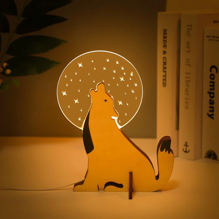 Charming Wooden Animals LED Bedside Lamps | Kalsten