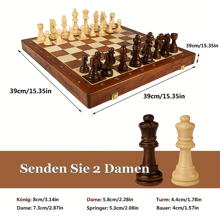 Tournament Chess Set with Handmade Pieces