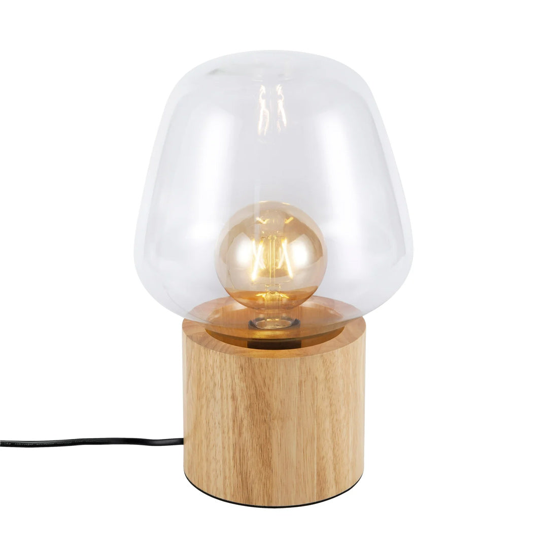 Elegant Wooden Lamp with Glass Bowl – Stylish Addition to Any Interior Kalsten