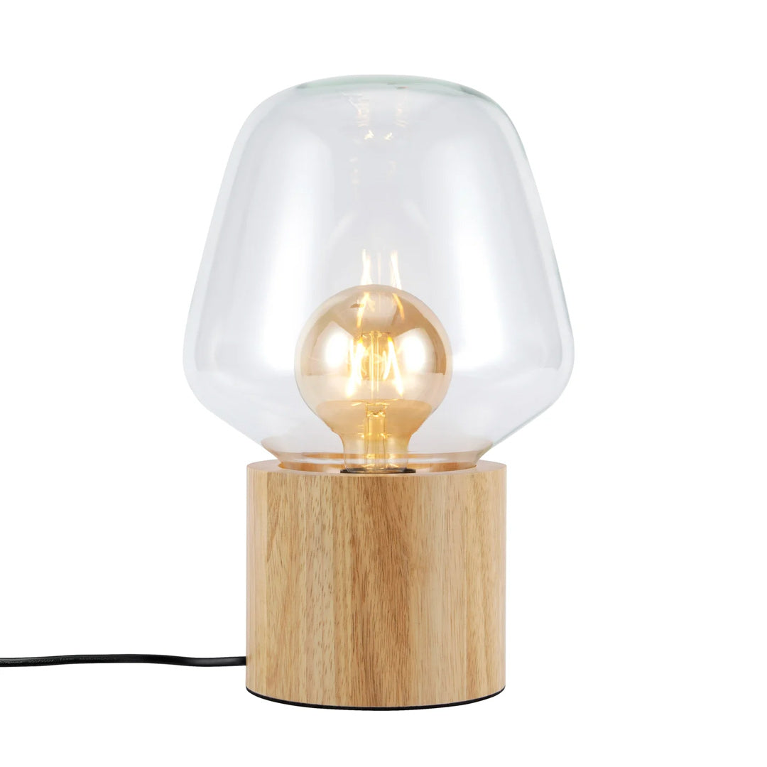 Elegant Wooden Lamp with Glass Bowl – Stylish Addition to Any Interior Kalsten