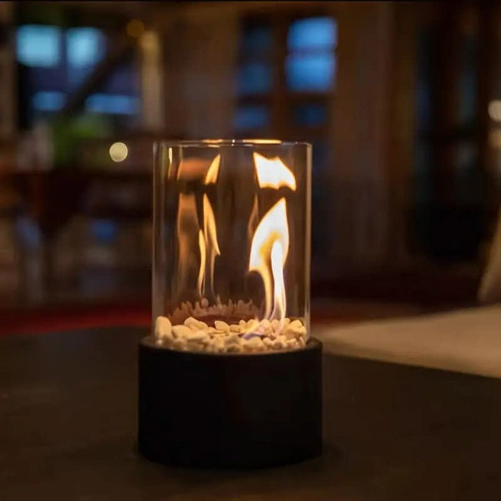Kalsten | Modern Bioethanol Table Fireplace with Real Flame Display & Scandinavian Design