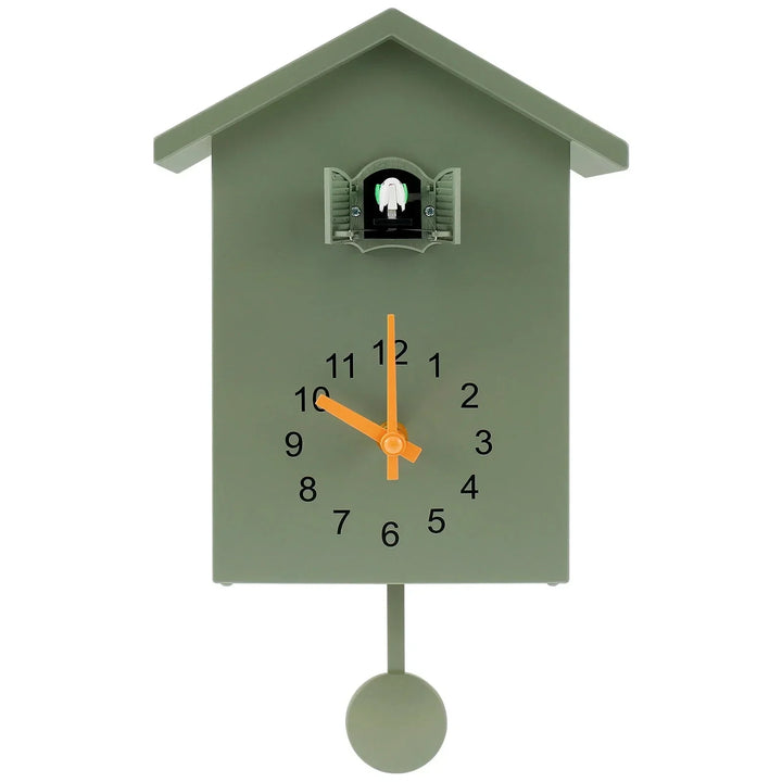 Kalsten | Cuckoo Clock Cuckoo Sound Clock with Pendulum Delicate Cuckoo Clock Bird Battery Operated Cuckoo Wall Clock for Living Room Decor
