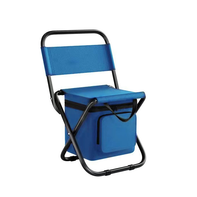 Contemporary Industrial Rectangular Oxford Fabric Steel Pipe Foldable Camping Chair Backrest Armless For Garden & Outdoor Patio | Kalsten
