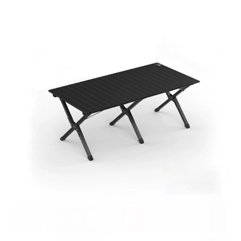 Modern Minimalist Rectangle Carbon Steel Outdoor Foldable Camping Coffee Table 1-Tier For Garden | Kalsten