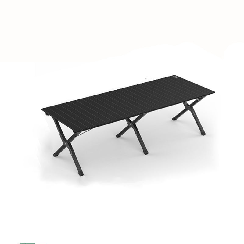 Modern Minimalist Rectangle Carbon Steel Outdoor Foldable Camping Coffee Table 1-Tier For Garden | Kalsten