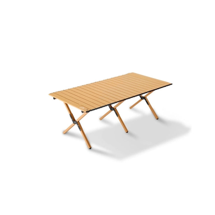Modern Minimalist Rectangle Carbon Steel Outdoor Foldable Camping Coffee Table 1-Tier For Garden | Kalsten