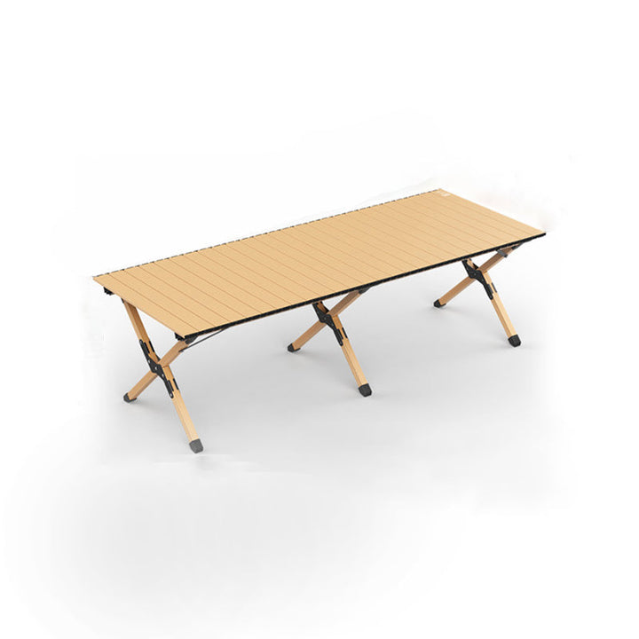 Modern Minimalist Rectangle Carbon Steel Outdoor Foldable Camping Coffee Table 1-Tier For Garden | Kalsten