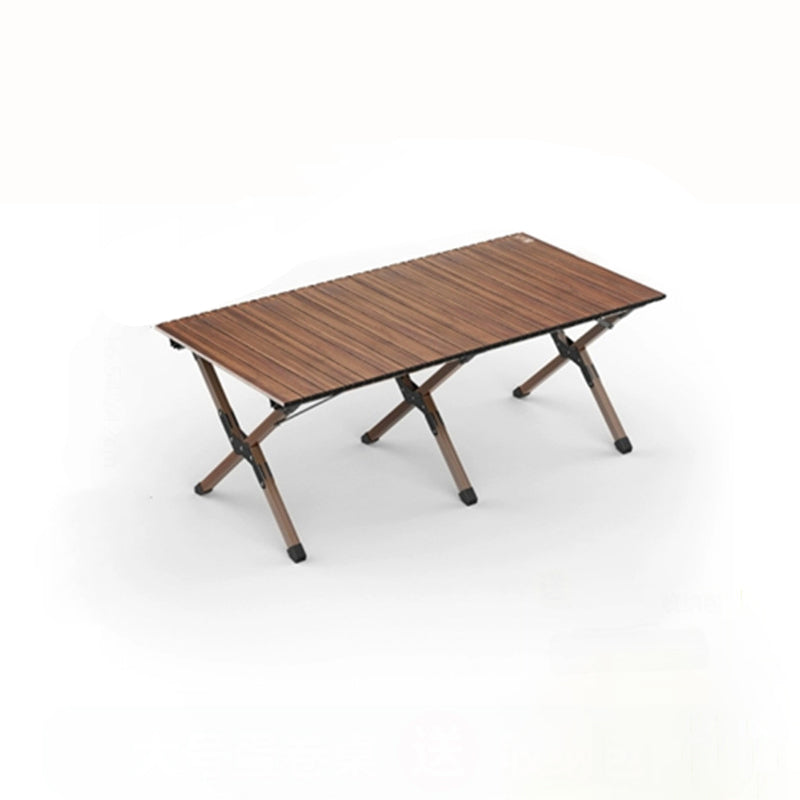Modern Minimalist Rectangle Carbon Steel Outdoor Foldable Camping Coffee Table 1-Tier For Garden | Kalsten