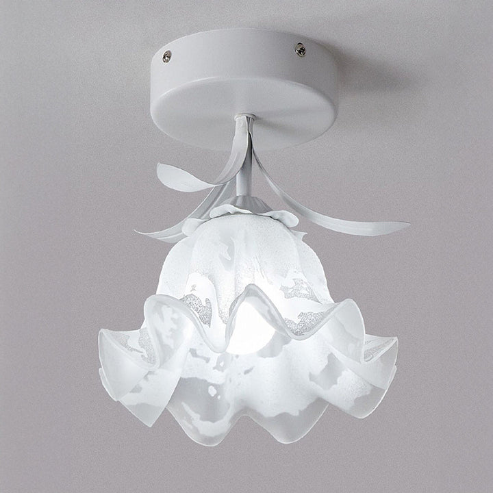 Kalsten | Ceiling Light with Floral Glass Shade Design