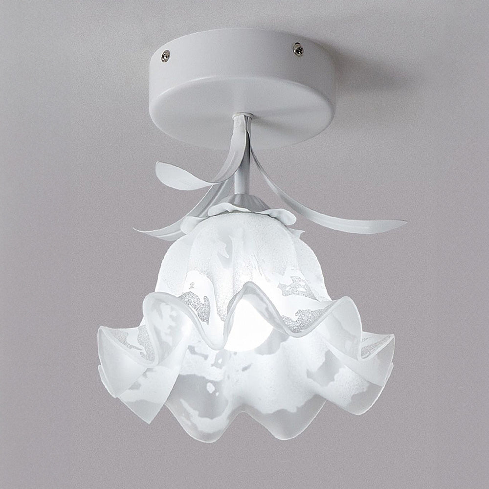Floral Glass Shade Ceiling Lamp Kalsten