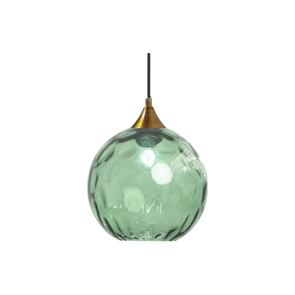 Pendant Light Ripple Glass 7.9 in Sphere Adjustable Dining Room Kitchen Hanging Ceiling Lamp Modern Nordic Minimalist Fixture | Kalsten