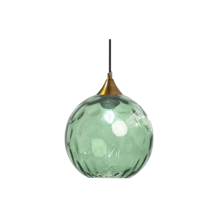 Pendant Light Ripple Glass 7.9 in Sphere Adjustable Dining Room Kitchen Hanging Ceiling Lamp Modern Nordic Minimalist Fixture | Kalsten