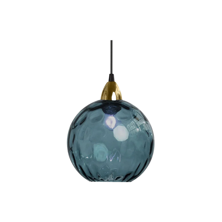 Pendant Light Ripple Glass 7.9 in Sphere Adjustable Dining Room Kitchen Hanging Ceiling Lamp Modern Nordic Minimalist Fixture | Kalsten