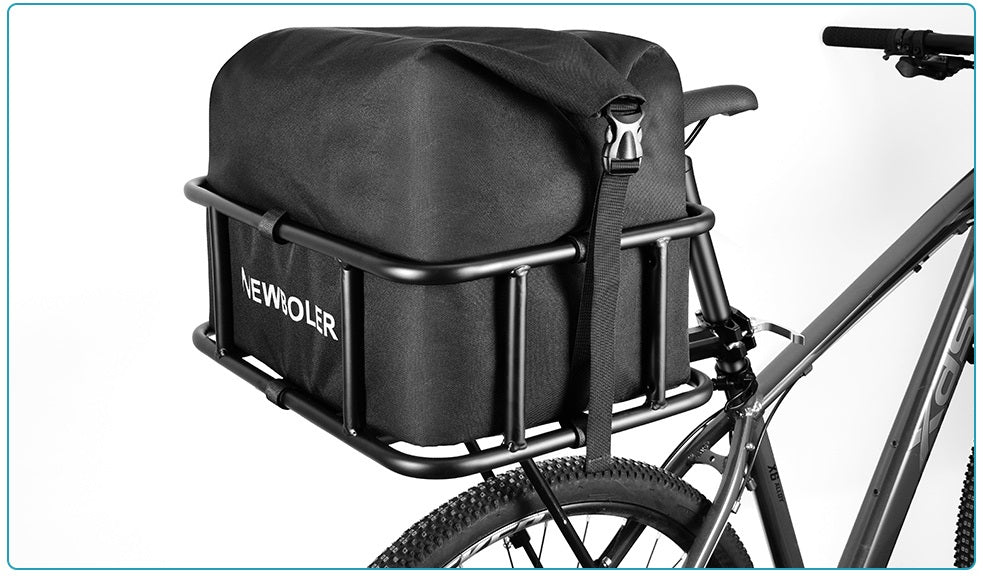 Kalsten | Heavy-Duty Rear Bike Basket with Rack – Large Metal Bicycle Carrier for Groceries, Commutes & E-Bikes