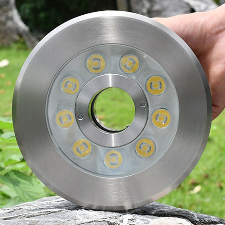 Kalsten | 18W Landscape Colored Color Change Ring LED Stainless Steel Underwater Fountain Light (Colorful)