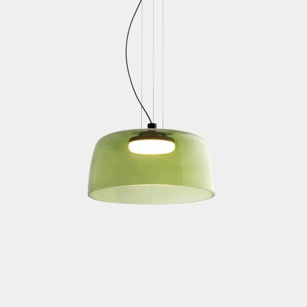 Pendant Light Glass Bowl 10 in Adjustable Dining Room Lounge Hanging Lamp Artistic Ambient Lighting | Kalsten