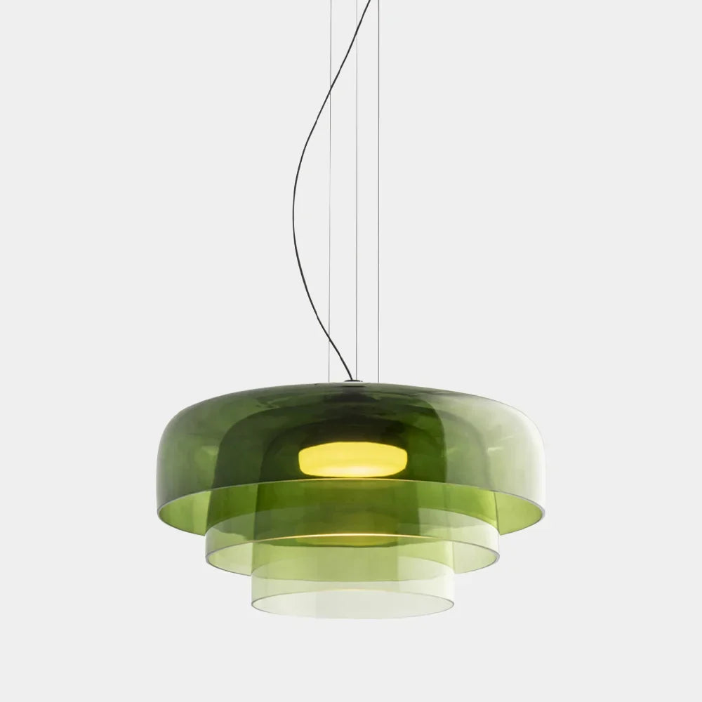 Pendant Light Glass Bowl 10 in Adjustable Dining Room Lounge Hanging Lamp Artistic Ambient Lighting | Kalsten