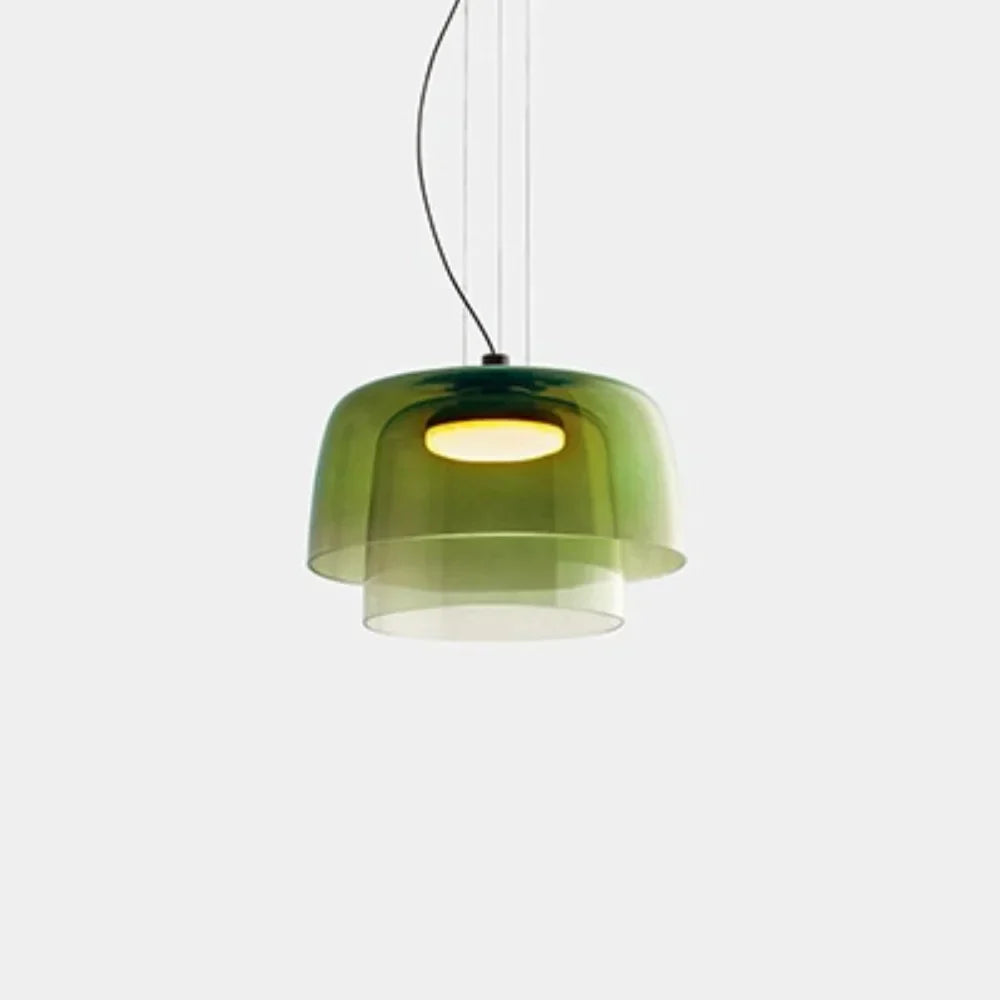 Pendant Light Glass Bowl 10 in Adjustable Dining Room Lounge Hanging Lamp Artistic Ambient Lighting | Kalsten