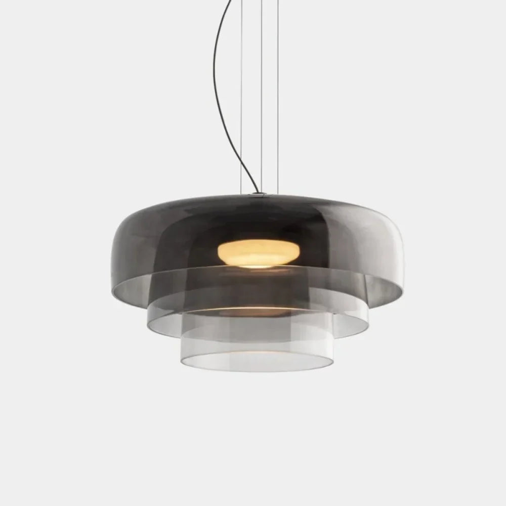 Pendant Light Glass Bowl 10 in Adjustable Dining Room Lounge Hanging Lamp Artistic Ambient Lighting | Kalsten