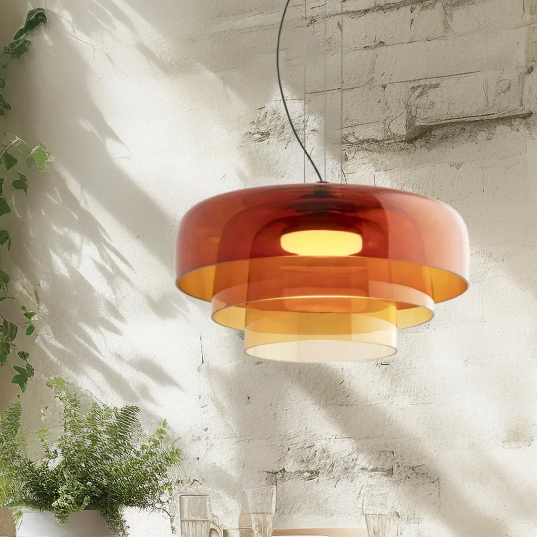 Pendant Light Glass Bowl 10 in Adjustable Dining Room Lounge Hanging Lamp Artistic Ambient Lighting | Kalsten