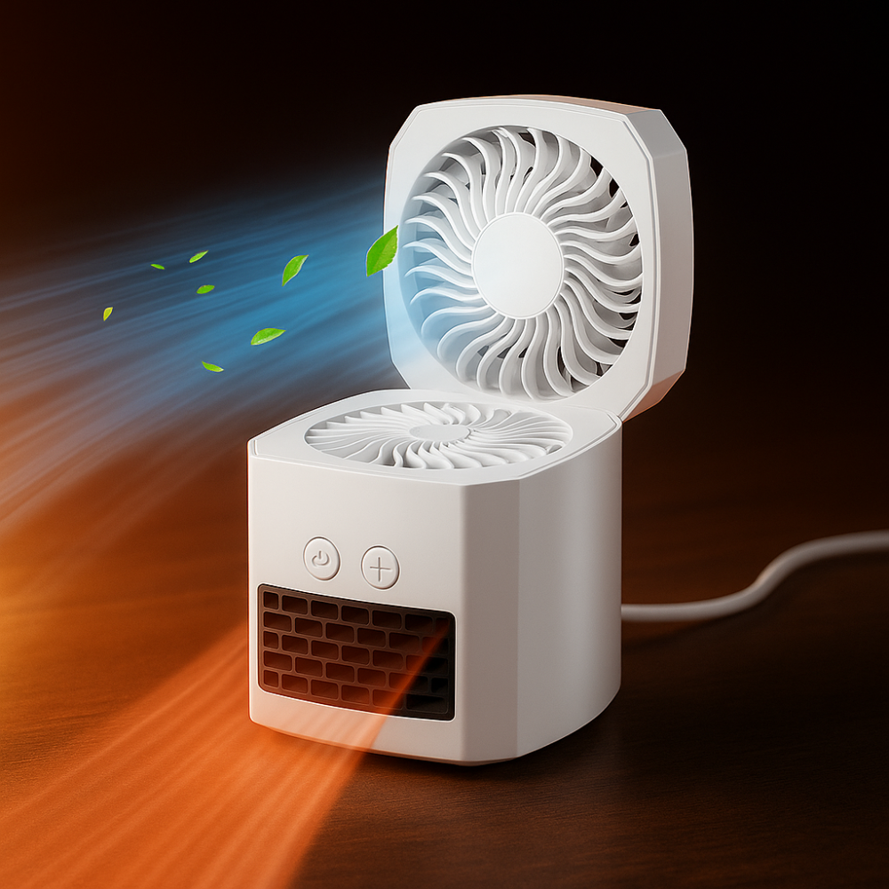 Portable Mini Desk Heater Fan ABS Square Design Kalsten