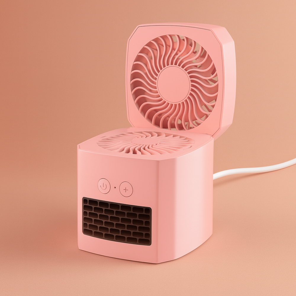 Portable Mini Desk Heater Fan ABS Square Design Kalsten