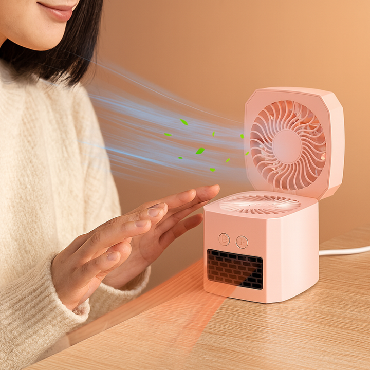 Portable Mini Desk Heater Fan ABS Square Design Kalsten