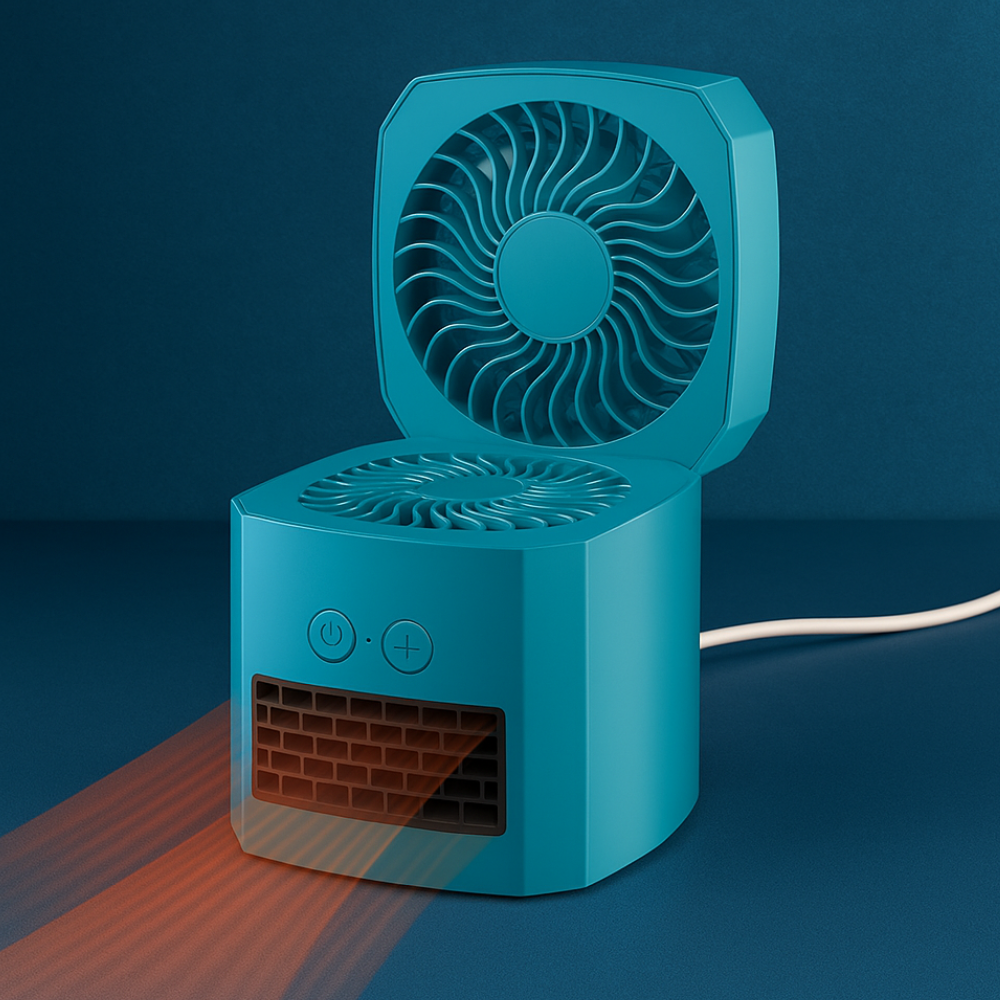 Portable Mini Desk Heater Fan ABS Square Design Kalsten
