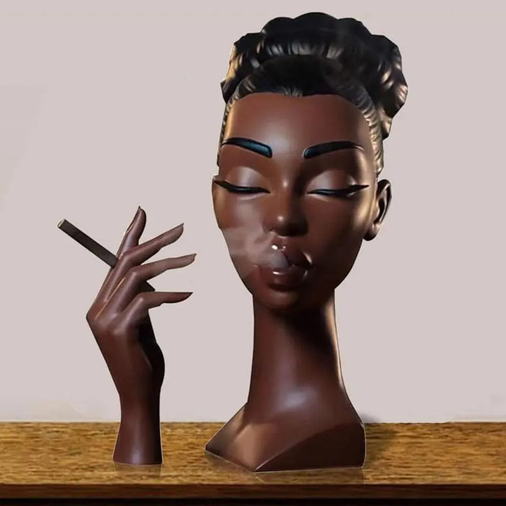 Kalsten | Elegant Incense Holder in the Form of a Black Woman's Head