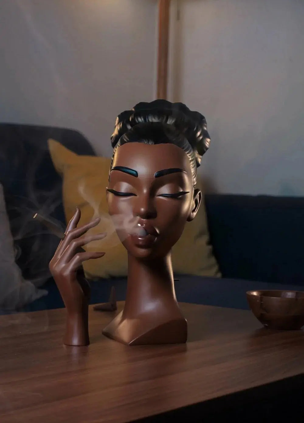 Kalsten | Elegant Incense Holder in the Form of a Black Woman's Head