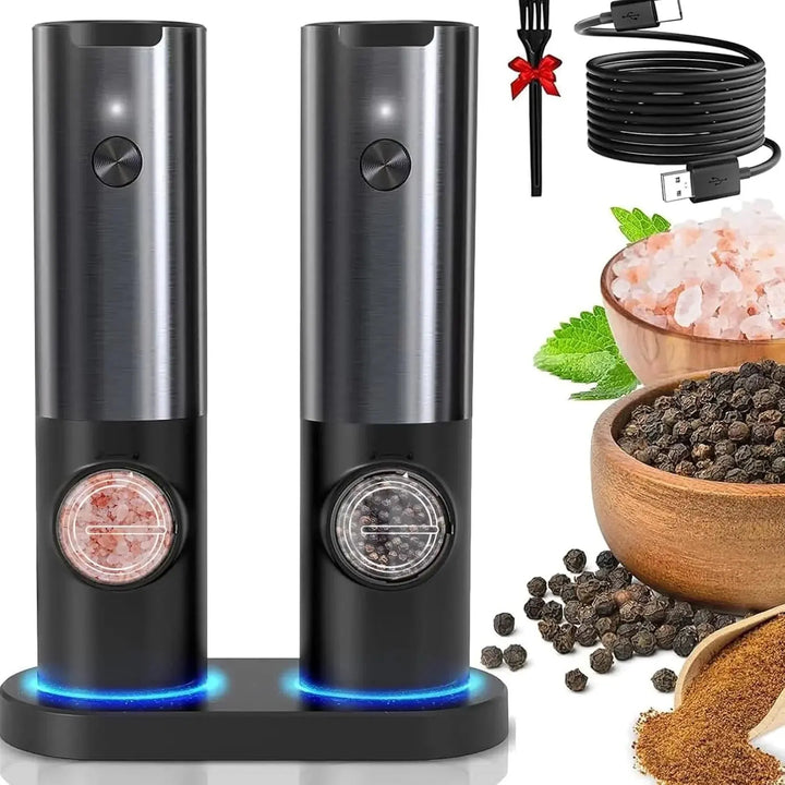 Electric spice grinder set with USB-C charging station | Kalsten